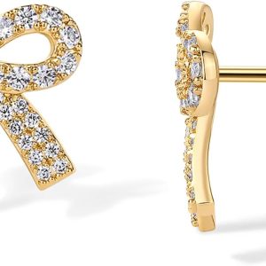 Plated Bow Stud Earrings