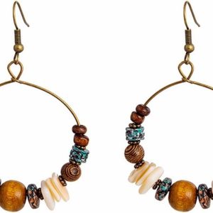 Boho Beaded Hoop Earrings