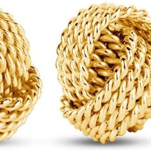 Sterling Silver Love Knot Stud Earrings