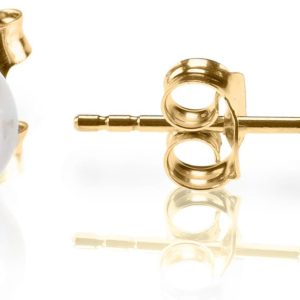 Plated Freshwater Cultured Pearl Stud Earrings
