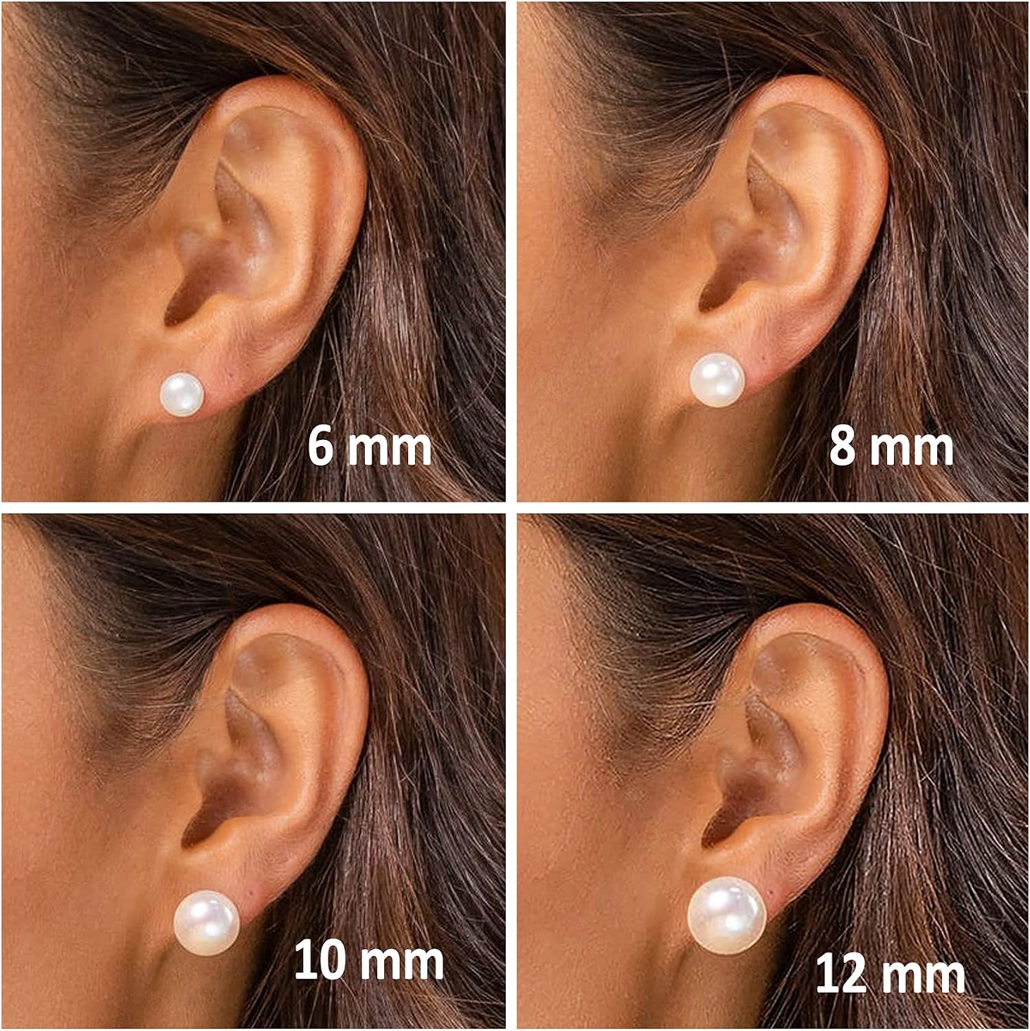 Silver Shell Pearl Earrings - 图片 3