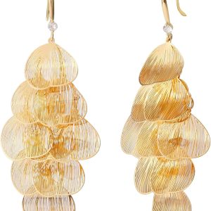 Gold Chandelier Dangle Statement Earrings