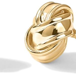 Plated Love Knot Stud Earrings