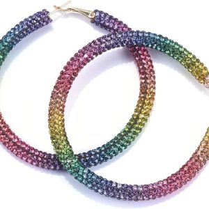 Rainbow Hoop Earrings